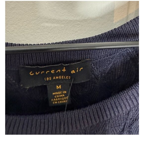 Anthropologie/Current Air LA Knitted Navy Dress with Ivory Contrast Skirt SZ M - Picture 6 of 6